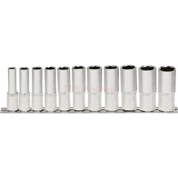 KS-Tools 911.0611 3/8" CLASSIC hexagonal socket se t, deep, 11 pcs, 8-19mm