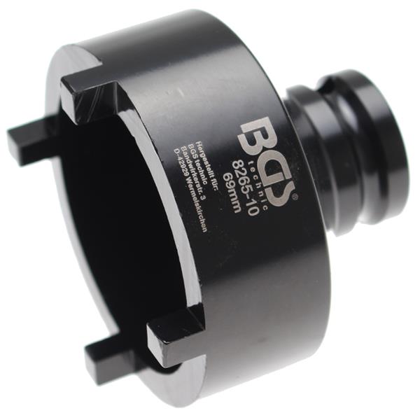 BGS 8265-10 Groove Nut Socket, external tooth, 69 mm, KM8