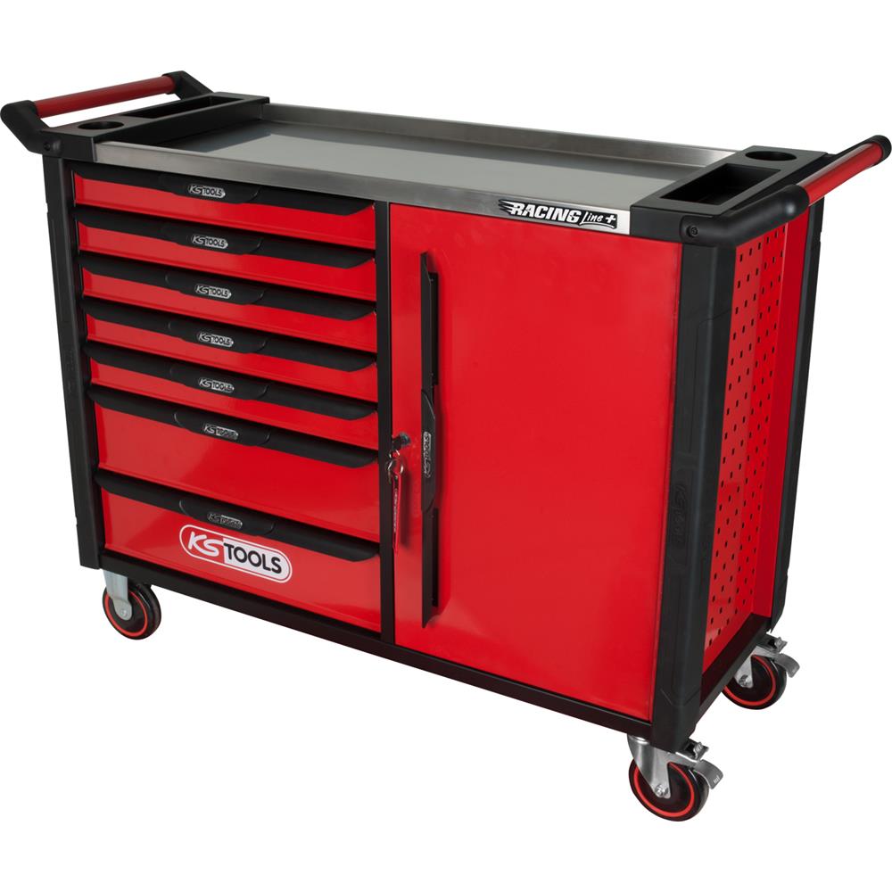 KS-Tools 827.1007 RACINGline+ BLACK/RED tool cabin et with 7 drawers and 1 door