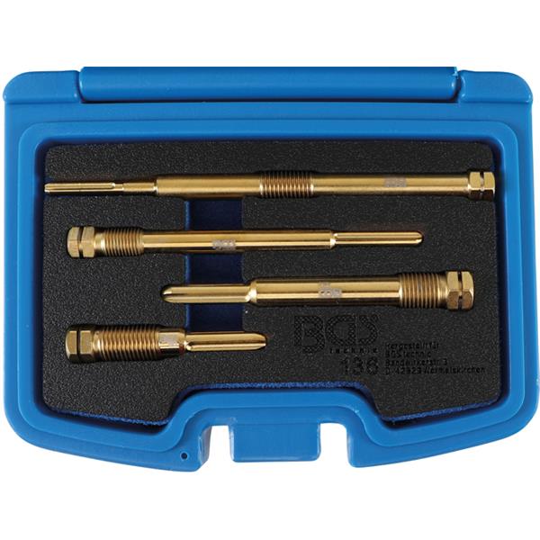 BGS 136 Glow Plug Bore Reamer Set, 4 pcs. 