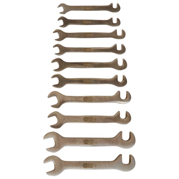 KS-Tools 963.7131 BRONZEplus Blech-Doppel-Maulschl üssel-Satz klein, 10-tlg.