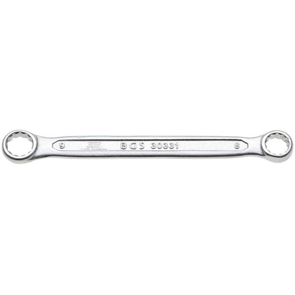 BGS 30331 Doppel-Ringschlüssel, extra flach, SW 8x 9 mm