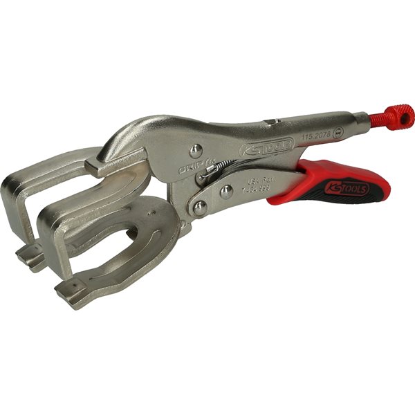 KS-Tools 115.2078 Welding gripping pliers with qui ck-release lever, 45mm, L=220mm