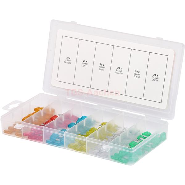 KS-Tools 970.0280 Automotive mini fuses assortment , 5-30A, 120 pcs