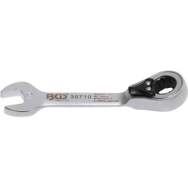 BGS 30710 Ratchet Combination Wrench, short, rever sible, 10 mm