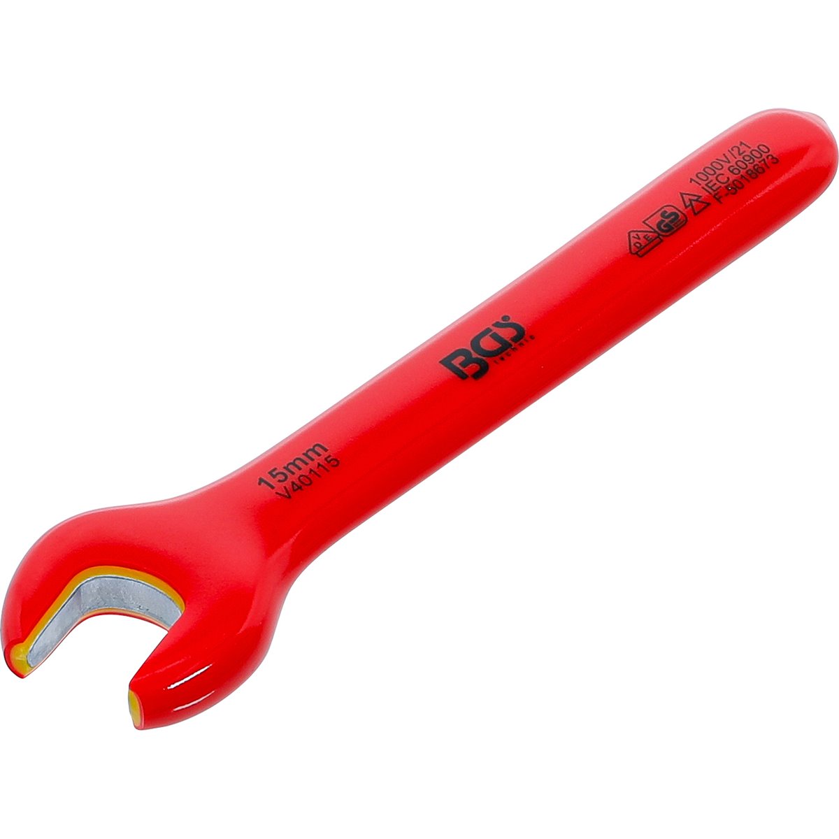 BGS 71065 VDE Single Open End Spanner, 15 mm 