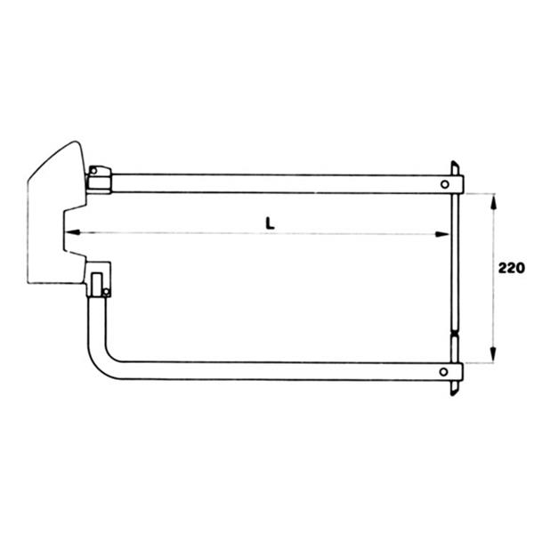 Armpaar 7406 350 mm gekröpft für Punktschweißzange