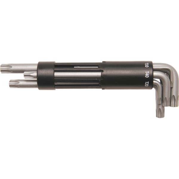 BGS 805 Winkelschlüssel-Satz, extra lang, T-Profil (für Torx) mit Bohrung T10 - T50, 8-tlg.