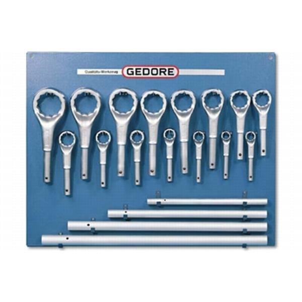 Gedore 2 ATM Single ended ring spanner set 19 pcs 24-85 mm