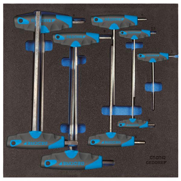 Gedore 1500 CT2-DT 2142 Hexagon socket key set in Check-Tool-Module