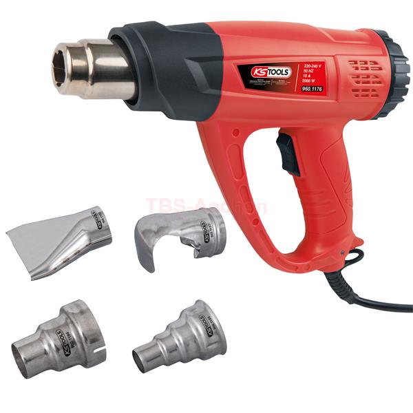 KS-Tools 960.1175 Heißluftgebläsepistolen-Satz, Di gital, 5-tlg.