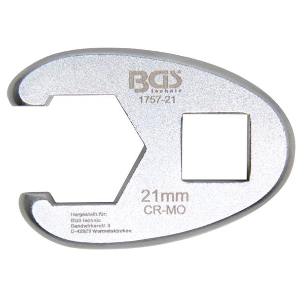 BGS 1757-21 Crowfoot Spanner, 12.5 mm (1/2") Drive , 21 mm