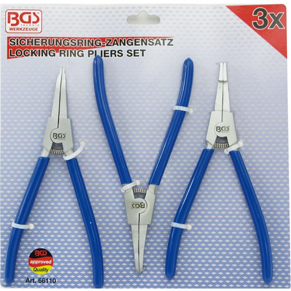 BGS 66110 Lock Ring Pliers Set for Drive Shafts, 3 pcs.