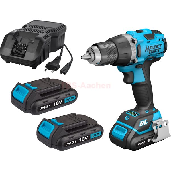 Hazet 9230-2/4 Cordless drilling machine set, 18 V, 2 Ah, 4-piece