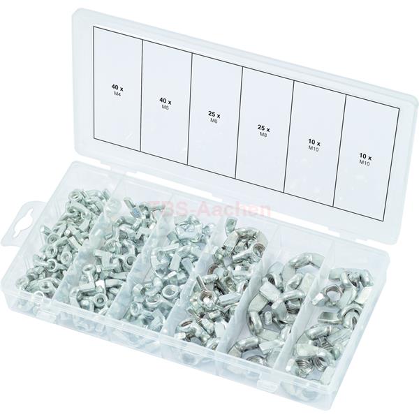 KS-Tools 970.0470 Wing nuts assortment, M4-M10, 15 0 pcs