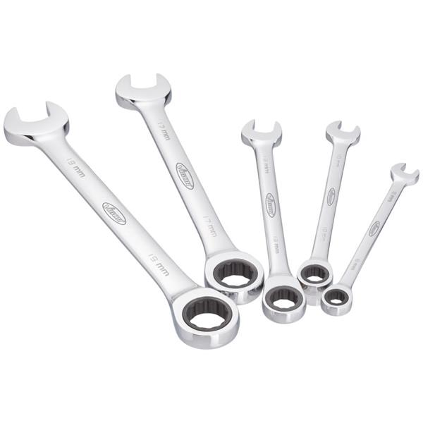 Vigor V2820 Ratschen-Ring-Maulschlüssel-Satz 5-tlg e Ausführung, SW 8, 10, 13, 17, 19 mm, 5 teilig