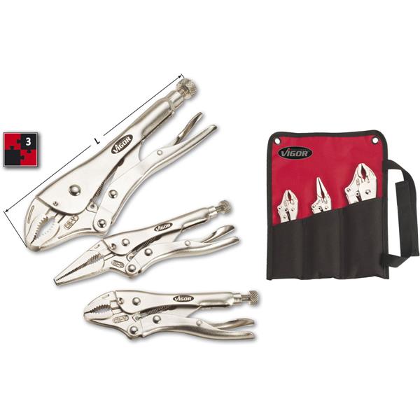 Vigor V1808 gripping pliers set