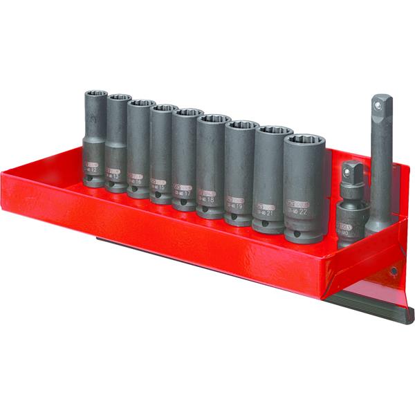KS-Tools 515.1140 1/2" Kraft-Stecknuss-Satz 12kt lang, 13-tlg.
