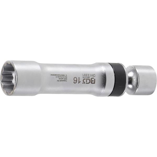 BGS 2391 Spark Plug Socket, 12-point, with Retaini ng Spring, 10 mm (3/8") Drive, 16 mm