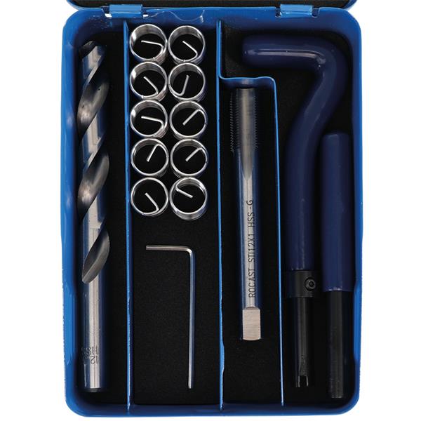 BGS 9437 Thread Repair Kit, M12 x 1.0 mm, 14 pcs. 