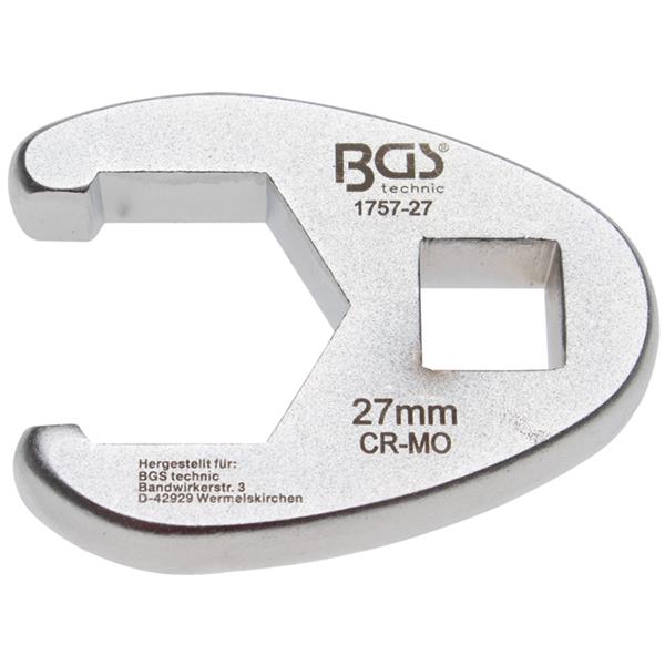 BGS 1757-27 Crowfoot Spanner, 12.5 mm (1/2") Drive , 27 mm