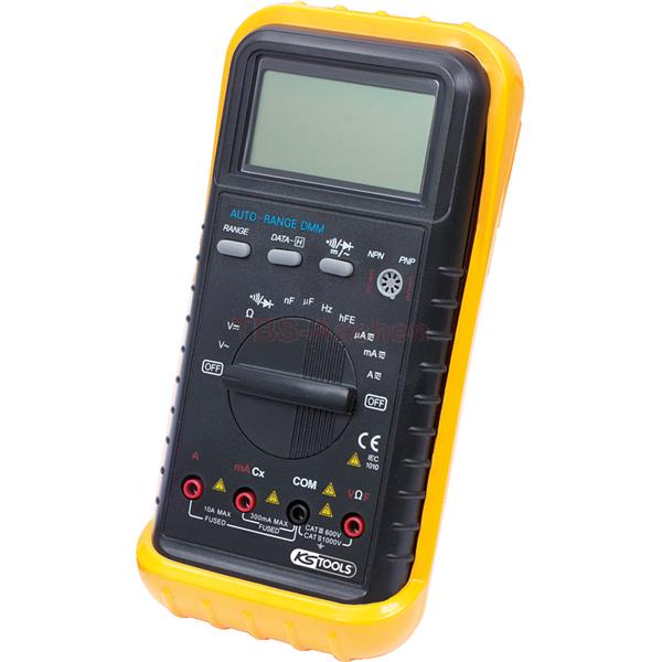 KS-Tools 150.1480 Digital multimeter, including te st prods and crocodile clamps