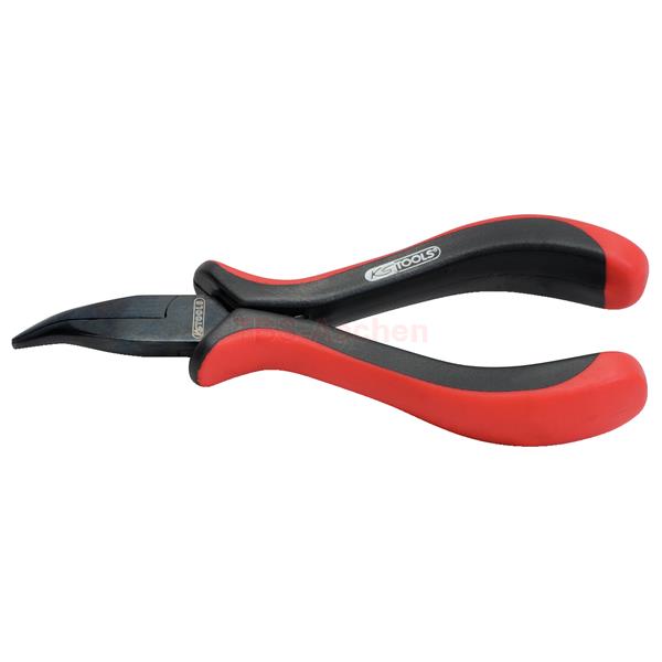 KS-Tools 500.7022 Precision long nosed pliers, cur ved, 130mm